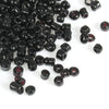 BD027 - 100 gr (6,600 beads) - 10/0 Glass Seed Beads - 2mm Diameter - Hole Size: 0.5mm - Black