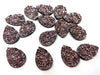 CA655 - 10 pcs Drusy Druzy Resin Embellishment Teardrop Cabochons - Champagne - 25x18mm - 25mm x 18mm - 18x25mm - Tear Drop - Thick: 4.5mm