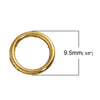 J243 - 200 pcs Gold Plated Soldered Closed Jump Rings - 9.5mm - 16 Gauge - 1.3mm Thick
