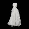 P1109 - 10 pcs. White Cotton Tassel Pendants - 25mm - 1 inch