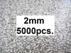 BD491 - 5000 pcs. Silver Plated Crimp Spacer Beads - 2mm