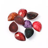 CA572 - 10 pcs Assortment of Resin Embellishment Teardrop Cabochons - Faceted - 25x18mm