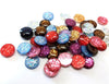CA575 - 10 pcs Druzy Resin Embellishment Cabochons - 12mm - Glitter Style - Assortment - Solid - 2.5mm Thick