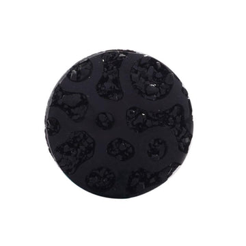 CA988 - 10 pcs Resin Embellishment Druzy Cabochons Black Swirl - 12mm