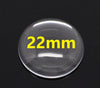 CA997 - 10 pcs. Circle Clear Round Glass Dome Seals Tiles - 22mm