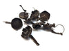 E387 - 10 pcs. Antique Bronze Earring Clips Settings Lever Back Bezels Cabochons - 15mm Glue Pad Setting