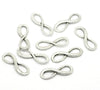 P126 - 10 pcs. MEDIUM Antique Silver Infinity Connector Charms Pendants - 23x8mm