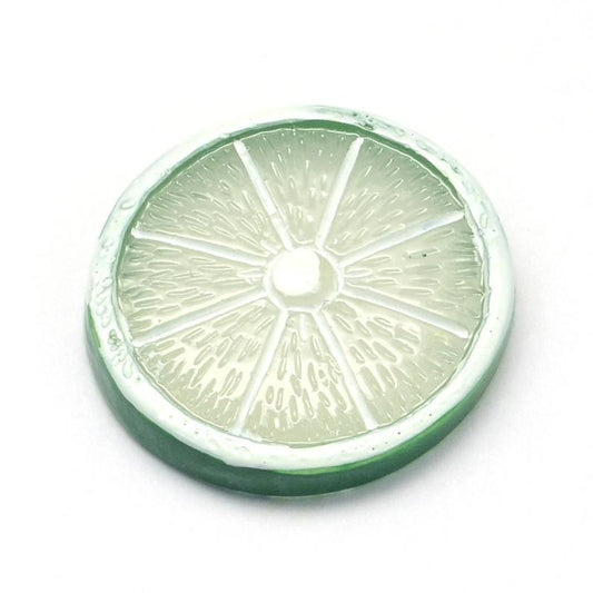 CA591 - 10 pcs Resin Embellishment Cabochons - Food - Lemon - Fruit - Slices - 27mm