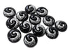 CA383 - 10 pcs Druzy Resin Embellishment Cabochons - 12mm - Bi Color Style - Black and Silver - Multicolor