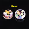 CA912 - 10 pcs Druzy Resin Embellishment Cabochons Glitter - 14mm - Circle - Stars