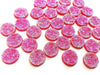 CA1014 - 10 pcs Druzy Resin Embellishment Cabochons Sandy Red - 12mm