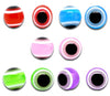BD390 - 100 pcs Round Resin Evil Eye Striped Spacer Beads - 10mm - Assortment
