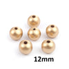 BD681 - 100 pcs Light Gold Wooden Wood Round Spacer Beads - 12mm - Hole Size: 2.6mm - Style A