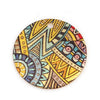 P2047 - 10 pcs. Gold Plated Multicolor Enamel Circle Metal Dangle Charms Pendants - Patchy Flower - 20mm - 0.8" - Great for Earrings or Dangles!
