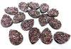 CA655 - 10 pcs Drusy Druzy Resin Embellishment Teardrop Cabochons - Champagne - 25x18mm - 25mm x 18mm - 18x25mm - Tear Drop - Thick: 4.5mm