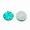 CA121 - 10 pcs Druzy Resin Embellishment Cabochons Blue Ice Mint - 10mm - Shimmer Style