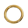 J243 - 200 pcs Gold Plated Soldered Closed Jump Rings - 9.5mm - 16 Gauge - 1.3mm Thick