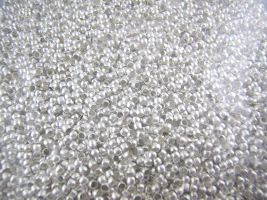 BD491 - 5000 pcs. Silver Plated Crimp Spacer Beads - 2mm