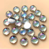 CA970 - 10 pcs Resin Embellishment Cabochons - Clear Multicolor Iridescent - 10mm - Round - Bubble Style