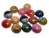 CA693 - 10 pcs Druzy Resin Embellishment Cabochons - 12mm - Glitter Style - Assortment - Bi-Color