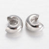 CR030 - 100 pcs Silver Tone Platinum Crimp Beads Smooth Ball Spacer Bead Covers - 4mm