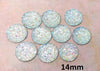 CA821 - 10 pcs Druzy Resin Embellishment Cabochons Clear Multicolor - 14mm - Dome Circle