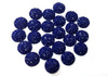 CA751 - 10 pcs Druzy Resin Embellishment Cabochons Dark Blue Denim - 12mm - Dome Circle