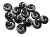 CA383 - 10 pcs Druzy Resin Embellishment Cabochons - 12mm - Bi Color Style - Black and Silver - Multicolor