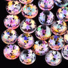 CA912 - 10 pcs Druzy Resin Embellishment Cabochons Glitter - 14mm - Circle - Stars