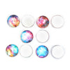 CA724 - 10 pcs Circle Galaxy Universe Glass Round Dome Seals Tiles Cabochons - 12mm - Assortment - 5 Designs