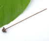 A039 - 30 pcs. Copper 3D Fancy Cap Hat Ball Head Pins - 55mm x 0.7mm (2.17") - 21 Gauge