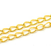 N105 - 2M (6.56 Ft) - Gold Plated Link-Opened Chain - 8x5mm