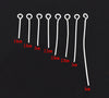 A046 - 800 pcs. Silver Plated Eye Head Pins - 16mm to 50mm - Assortment Mix - 21 Gauge