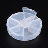 BD616 - Plastic Hexagon Storage Box with 6 Spaces for Beads, Jump Rings, Findings - 3.07 inch