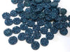 CA843 - 10 pcs Druzy Resin Embellishment Cabochons Peacock Blue - 10mm