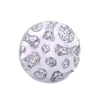 CA141 - 10 pcs Resin Embellishment Druzy Cabochons Silver Swirl Multicolor - 12mm (1/2 in)