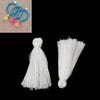 P1109 - 10 pcs. White Cotton Tassel Pendants - 25mm - 1 inch