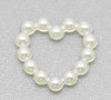 U023 - 500 pcs – 11mm x 11mm – Acrylic IVORY Pearl Love Heart Embellishments – Wedding Decoration, Hair Accessories, Purse Decor