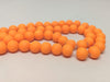 BD213 - 40 Beads - 10mm Orange Rubberized Glass Round Beads - 15.7" strand - Approx 40 beads per strand - Hole Size: 1.3mm
