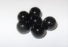BD233 - 75 pcs Black Acrylic Round Gumball Bubble Gum Beads - 11mm x 9mm - Hole Size: 5.7mm - Fits European Cords and Paracord!
