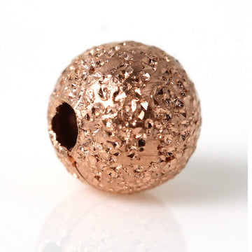 BD790 - 4mm - 100 pcs. Rose Gold Plated Stardust Ball Spacer Beads