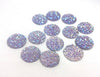 CA872 - 10 pcs Druzy Resin Embellishment Cabochons Purple Multicolor - 18mm - Dome Style