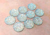 CA821 - 10 pcs Druzy Resin Embellishment Cabochons Clear Multicolor - 14mm - Dome Circle