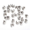 CR030 - 100 pcs Silver Tone Platinum Crimp Beads Smooth Ball Spacer Bead Covers - 4mm
