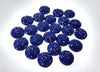 CA751 - 10 pcs Druzy Resin Embellishment Cabochons Dark Blue Denim - 12mm - Dome Circle
