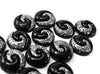 CA383 - 10 pcs Druzy Resin Embellishment Cabochons - 12mm - Bi Color Style - Black and Silver - Multicolor