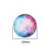 CA724 - 10 pcs Circle Galaxy Universe Glass Round Dome Seals Tiles Cabochons - 12mm - Assortment - 5 Designs