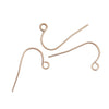 E728 - 10 pcs 316 Stainless Steel Rose Gold Earring Hooks - 22mm x 13mm - Hole Size: 1.9mm - Parallel Loop