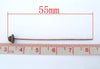 A039 - 30 pcs. Copper 3D Fancy Cap Hat Ball Head Pins - 55mm x 0.7mm (2.17") - 21 Gauge