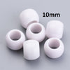 BD709 - 100 pcs White Smooth Acrylic Ball Spacer Beads - 10mm - Large Hole: 4.7mm - Fits European Cords and Paracord!